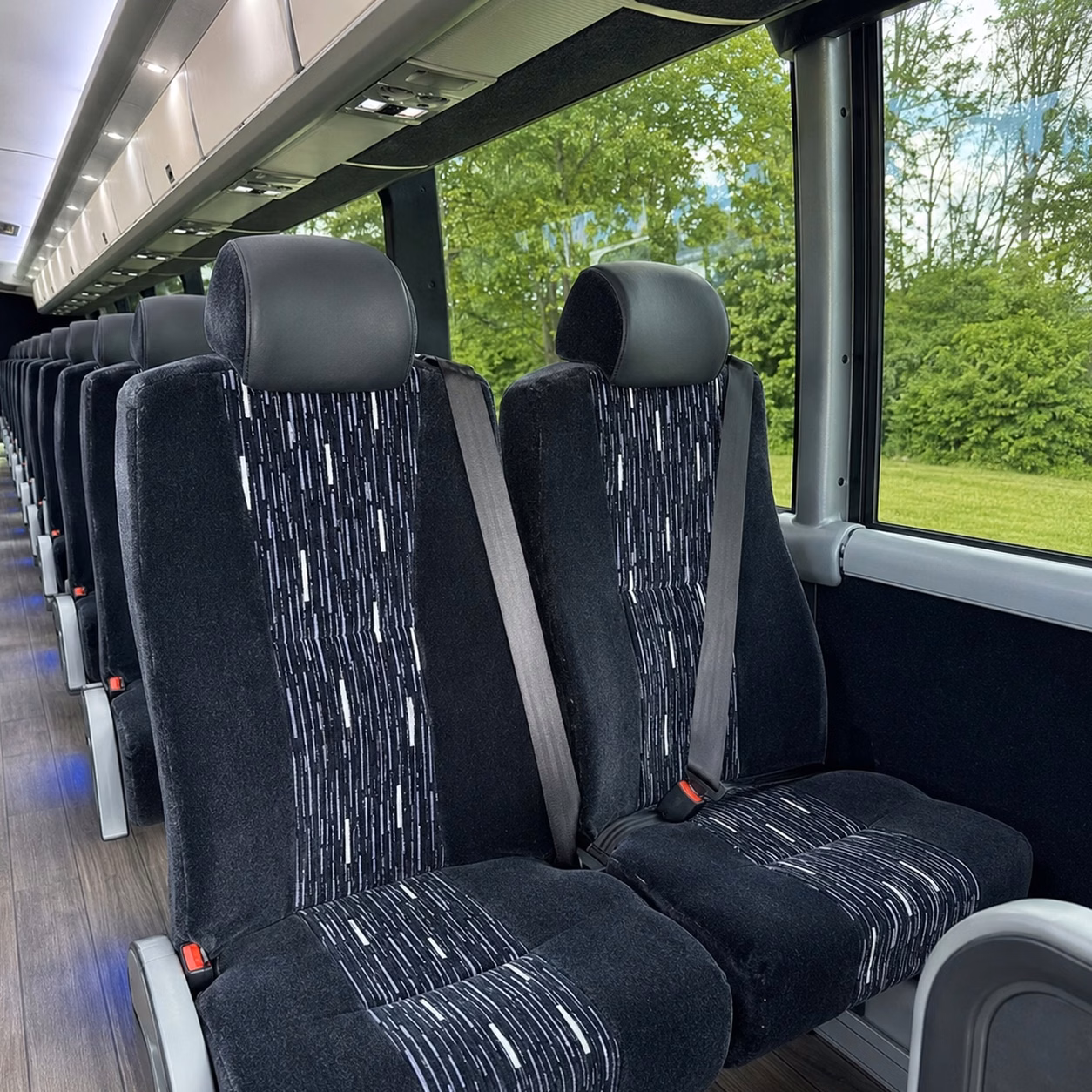 tucson charter bus rental interior